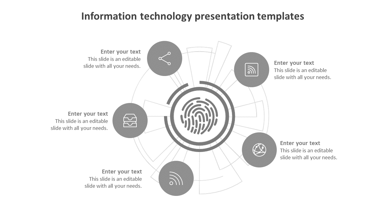 Information Technology Presentation Templates-Grey